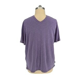 Tommy Bahama IslandZone T-Shirt Purple V-Neck Waffle Knit XL